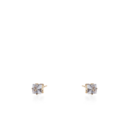 Σκουλαρίκια καρφωτά με ζιργκόν Mar and Mar Dimen Cube Studs από ανοξείδωτο ατσάλι