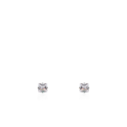 Σκουλαρίκια καρφωτά με ζιργκόν Mar and Mar Dimen Cube Studs από ανοξείδωτο ατσάλι