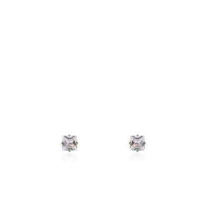 Σκουλαρίκια καρφωτά με ζιργκόν Mar and Mar Dimen Cube Studs από ανοξείδωτο ατσάλι