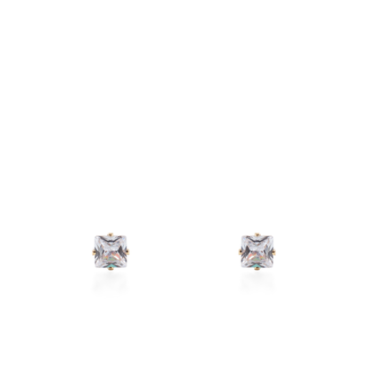 Σκουλαρίκια καρφωτά με ζιργκόν Mar and Mar Dimen Cube Studs από ανοξείδωτο ατσάλι