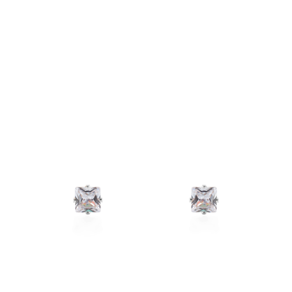 Σκουλαρίκια καρφωτά με ζιργκόν Mar and Mar Dimen Cube Studs από ανοξείδωτο ατσάλι