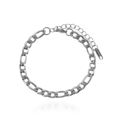 Αλυσίδα χεριού Mar and Mar Figaro (Denver-Silver) από ανοξείδωτο ατσάλι