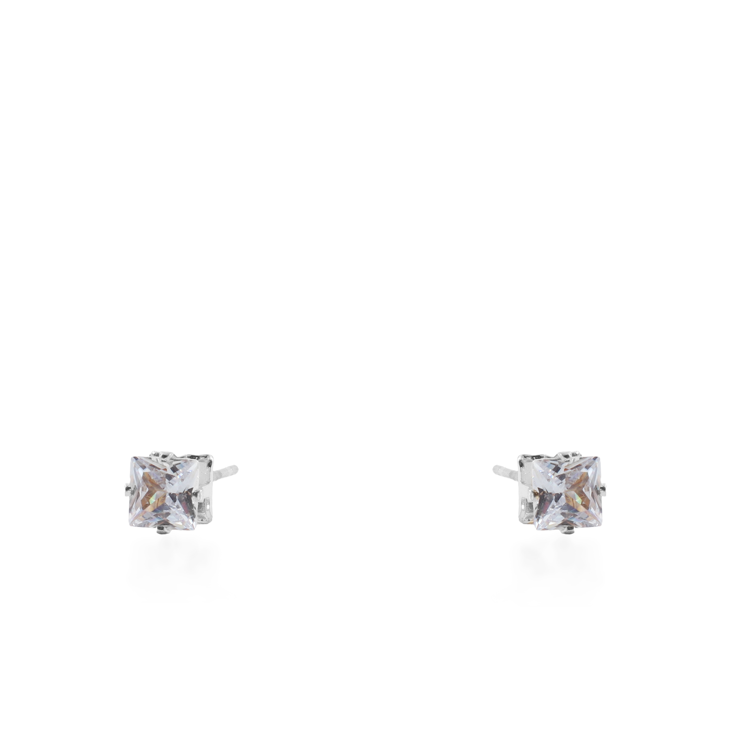 Σκουλαρίκια καρφωτά με ζιργκόν Mar and Mar Dimen Cube Studs από ανοξείδωτο ατσάλι