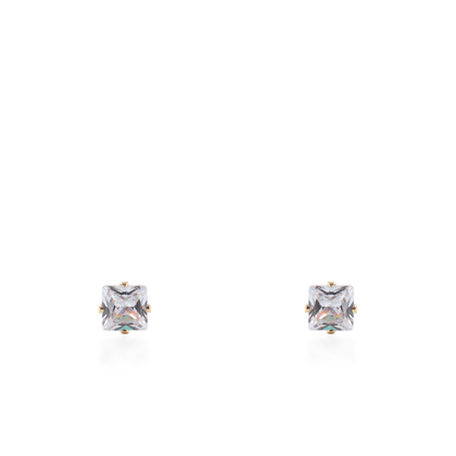Σκουλαρίκια καρφωτά με ζιργκόν Mar and Mar Dimen Cube Studs από ανοξείδωτο ατσάλι