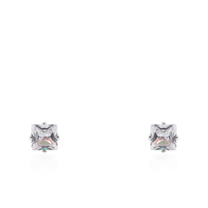 Σκουλαρίκια καρφωτά με ζιργκόν Mar and Mar Dimen Cube Studs από ανοξείδωτο ατσάλι
