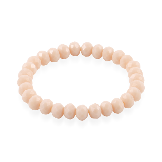 Χειροποίητο βραχιόλι με χάντρες Mar and Mar Bliss Candy (Beige)