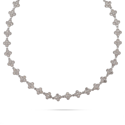 Κολιέ choker με πέτρες ζιργκόν Mar and Mar Athena Flower από ανοξείδωτο ατσάλι
