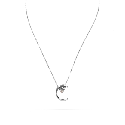 Κολιέ με πέτρες ζιργκόν Mar and Mar Pettle (Silver) από ανοξείδωτο ατσάλι