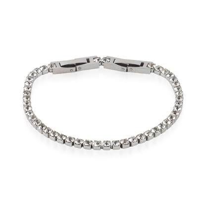 Αλυσίδα χεριού tennis με ζιργκόν Mar and Mar Clutch IV Silver από ανοξείδωτο ατσάλι