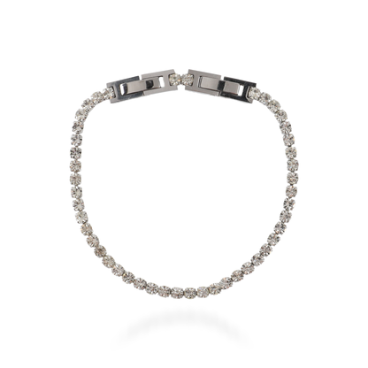 Αλυσίδα χεριού tennis με ζιργκόν Mar and Mar Clutch IV Silver από ανοξείδωτο ατσάλι