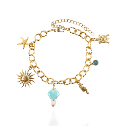 Χειροποίητο βραχιόλι με charms Mar and Mar Nena από ανοξείδωτο ατσάλι