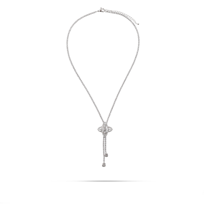 Κολιέ tennis tie με πέτρες ζιργκόν Mar and Mar Ellesie Flower (Silver)