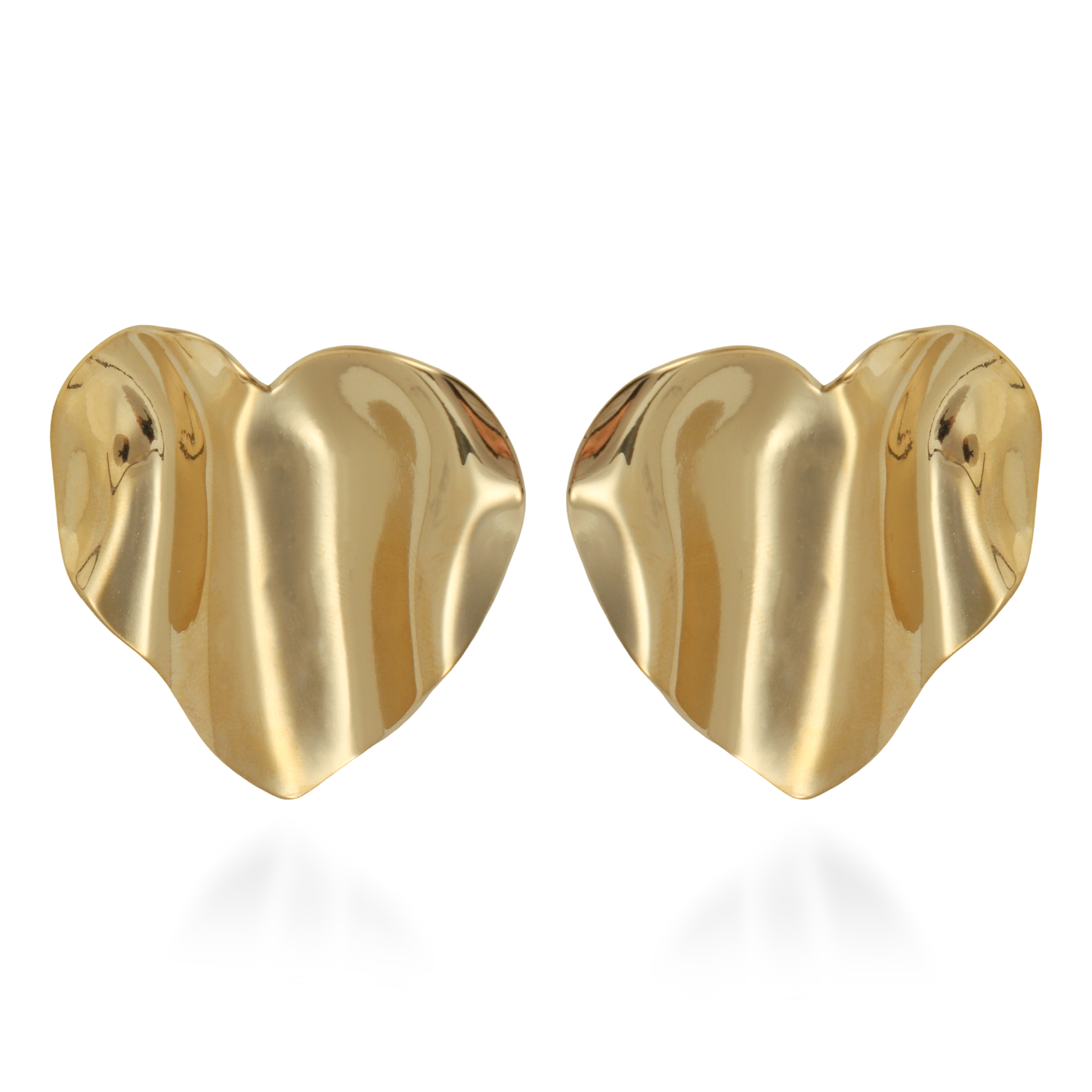 Σκουλαρίκια καρφωτά καρδιά Mar and Mar Herbie Heart (Gold) από ανοξείδωτο ατσάλι