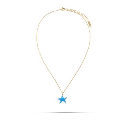 Κολιέ με κρεμαστό αστερία Mar and Mar Starfish Blue από ανοξείδωτο ατσάλι
