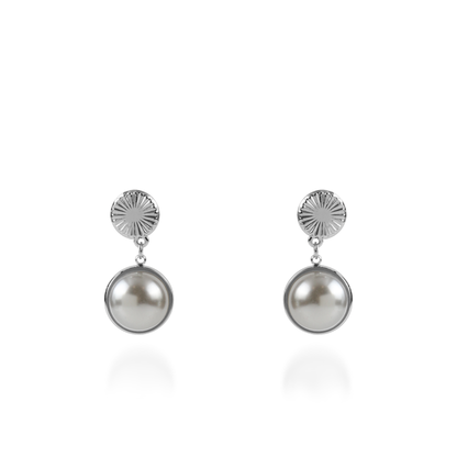 Σκουλαρίκια κρεμαστά ήλιος με πέρλα Talitha Sun