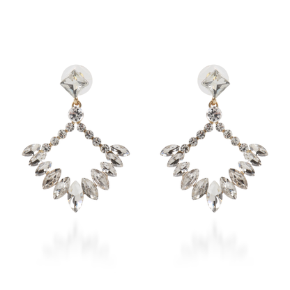 Σκουλαρίκια κρεμαστά με πέτρες ζιργκόν Mar and Mar Galena Rhombus