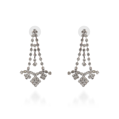 Σκουλαρίκια κρεμαστά με πέτρες ζιργκόν Anaya