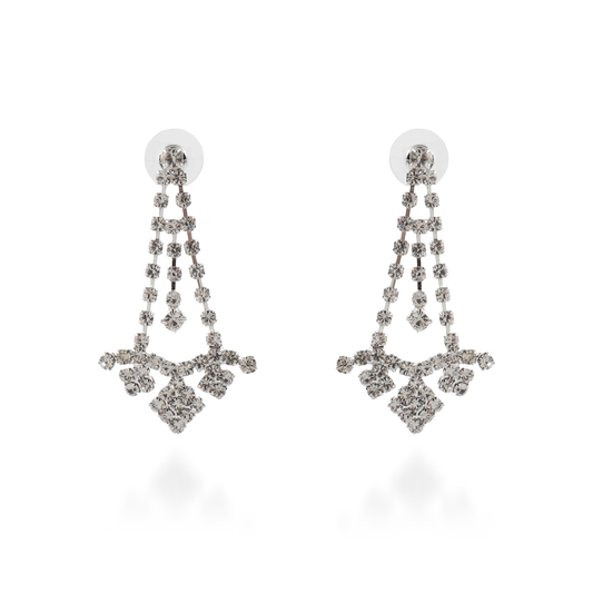 Σκουλαρίκια κρεμαστά με πέτρες ζιργκόν Anaya