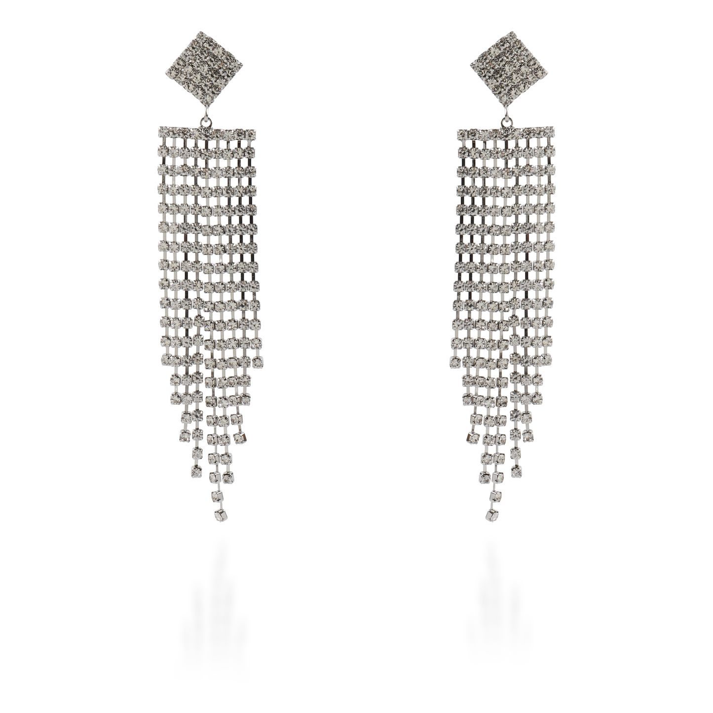 Σκουλαρίκια κρεμαστά με πέτρες ζιργκόν Carissa Cube