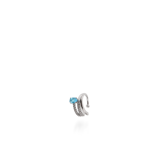 Σκουλαρίκι cuff με πέτρες ζιργκόν Isidora Cuff (Light Blue)