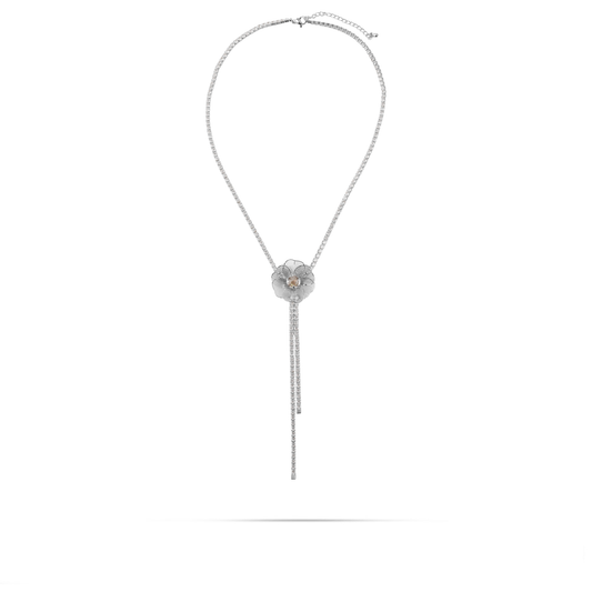 Κολιέ tennis tie με πέτρες ζιργκόν Mar and Mar Ellesie Jasmine (Silver)