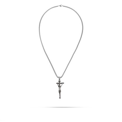 Ανδρικό κολιέ με σταυρό Mar and Mar Rashid από ανοξείδωτο ατσάλι
