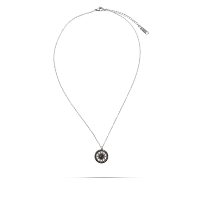 Κολιέ ήλιος με πέτρες ζιργκόν Mar and Mar Sunny Sparkle από ανοξείδωτο ατσάλι