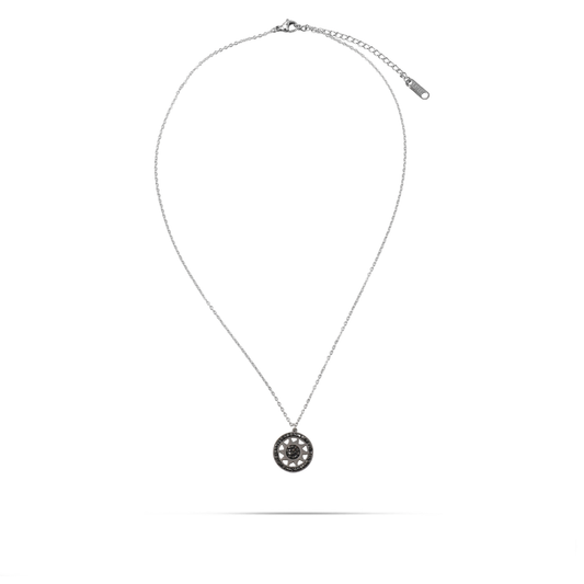 Κολιέ ήλιος με πέτρες ζιργκόν Mar and Mar Sunny Sparkle από ανοξείδωτο ατσάλι