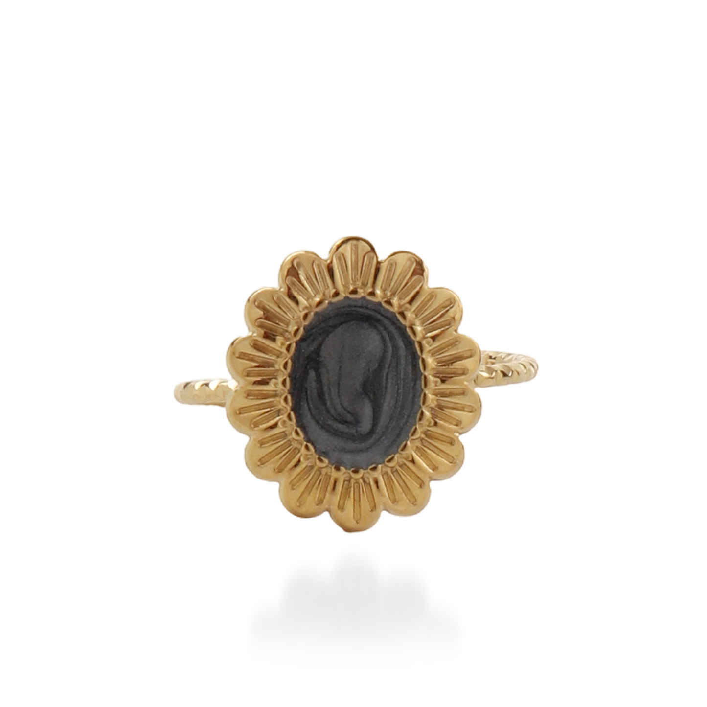 Γυναικείο δαχτυλίδι Mar and Mar Pelina (Gray) από ανοξείδωτο ατσάλι