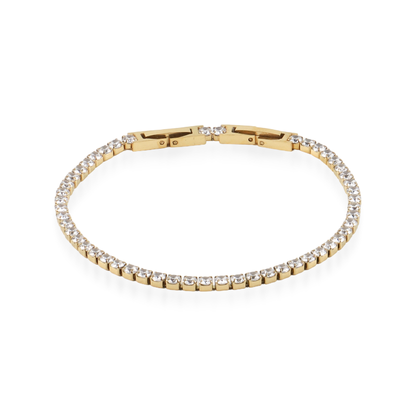 Αλυσίδα χεριού με ζιργκόν Mar and Mar Tennis Clutch ii από ανοξείδωτο ατσάλι