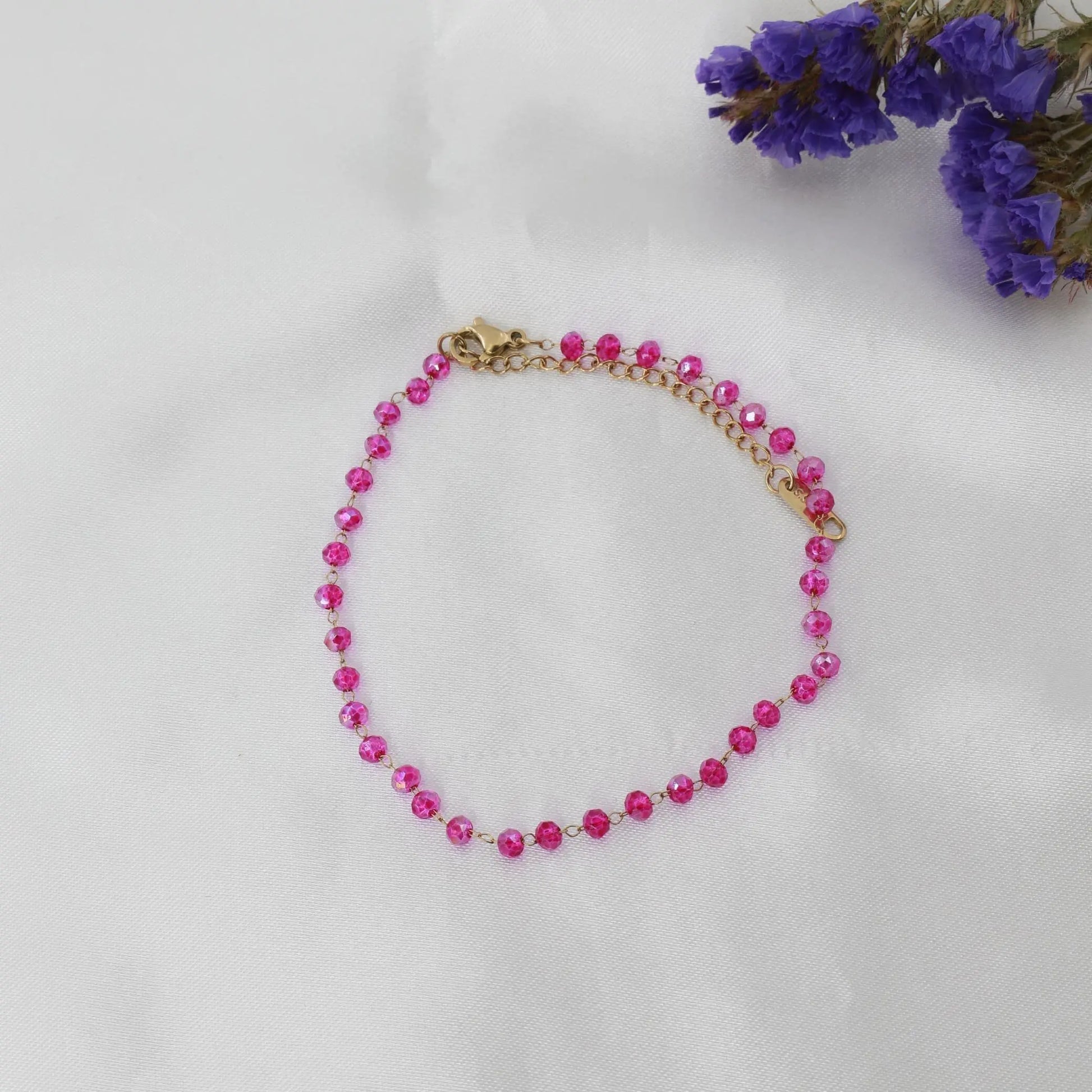 Αλυσίδα ποδιού με χάντρες Mar & Mar Priya Anklet από ανοξείδωτο ατσάλι