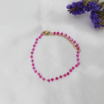 Αλυσίδα ποδιού με χάντρες Mar & Mar Priya Anklet από ανοξείδωτο ατσάλι