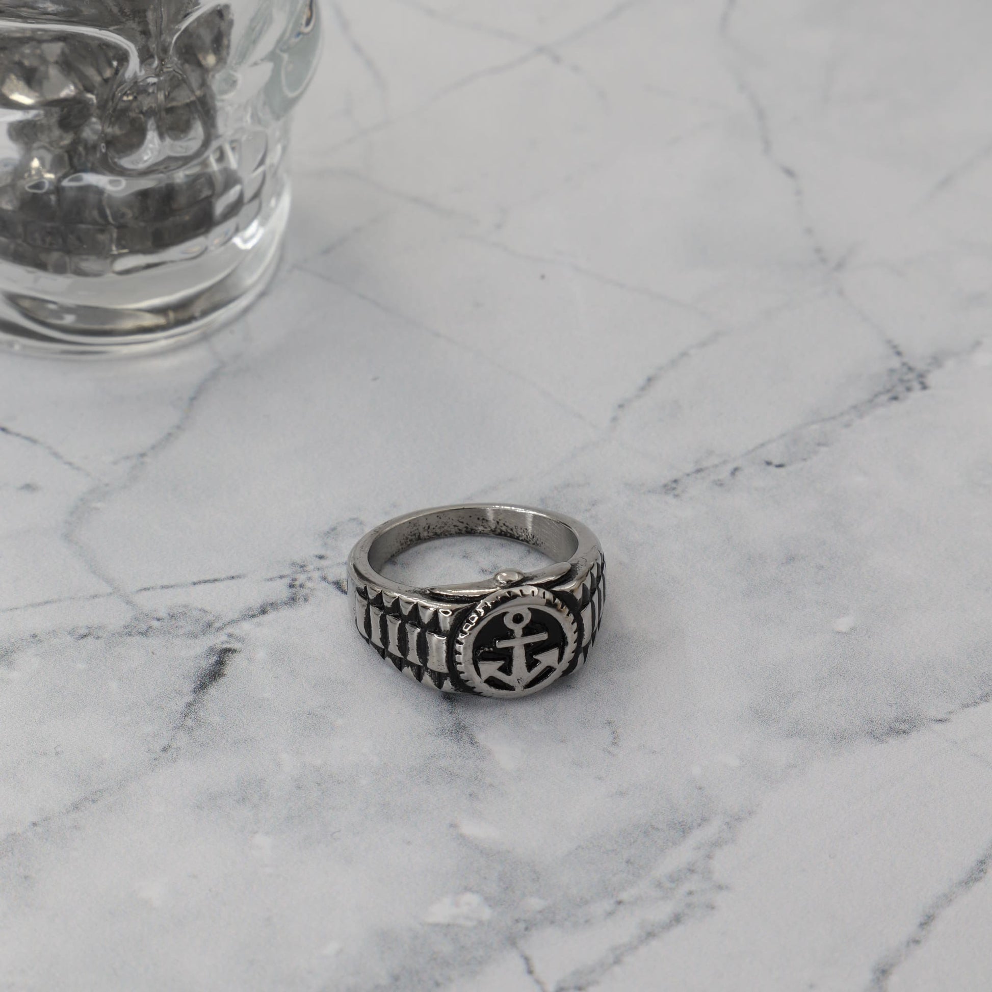 Ανδρικό δαχτυλίδι με άγκυρα Mar & Mar Anchor IV Ring από ανοξείδωτο ατσάλι
