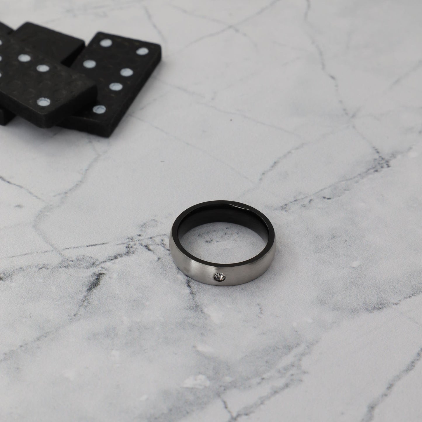 Ανδρικό δαχτυλίδι με ζιργκόν Mar & Mar Viren από ανοξείδωτο ατσάλι