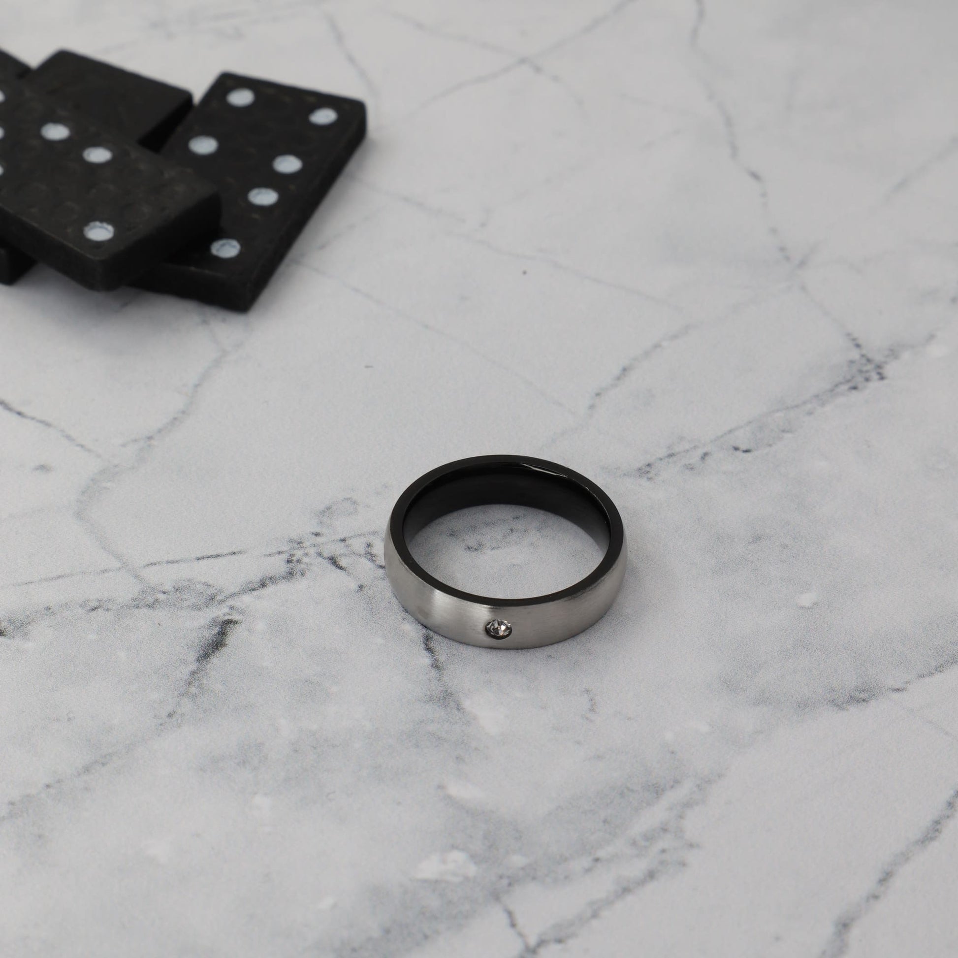 Ανδρικό δαχτυλίδι με ζιργκόν Mar & Mar Viren από ανοξείδωτο ατσάλι