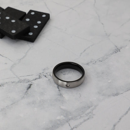 Ανδρικό δαχτυλίδι με ζιργκόν Mar & Mar Viren από ανοξείδωτο ατσάλι