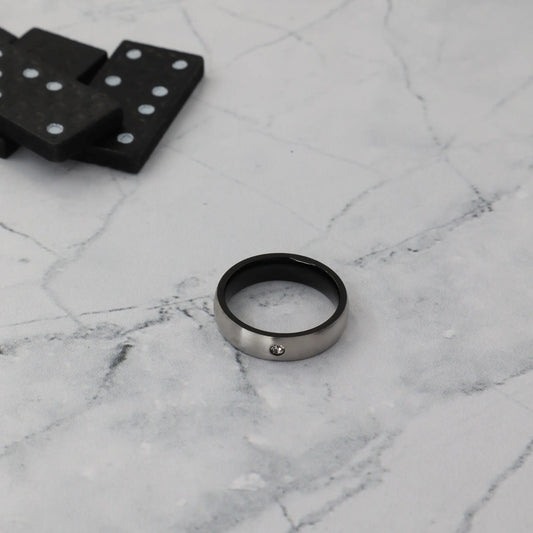 Ανδρικό δαχτυλίδι με ζιργκόν Mar and Mar Viren από ανοξείδωτο ατσάλι