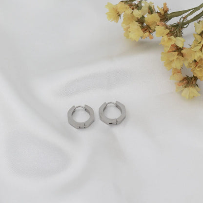 Σκουλαρίκια κρίκοι γεωμετρικοί Mar & Mar Mini Hoops ( Shape ) από ανοξείδωτο ατσάλι