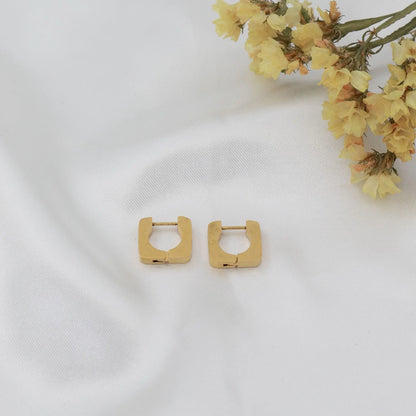 Σκουλαρίκια κρίκοι γεωμετρικοί Mar & Mar Mini Hoops ( Shape ) από ανοξείδωτο ατσάλι