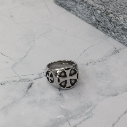 Ανδρικό δαχτυλίδι με σταυρό Mar & Mar Bilda από ανοξείδωτο ατσάλι