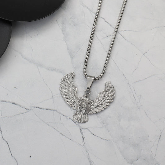Ανδρικό κολιέ αετός Mar and Mar Eagle (Silver) από ανοξείδωτο ατσάλι