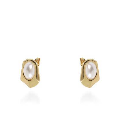 Σκουλαρίκια καρφωτά με πέρλα Mar and Mar Maelith από ανοξείδωτο ατσάλι