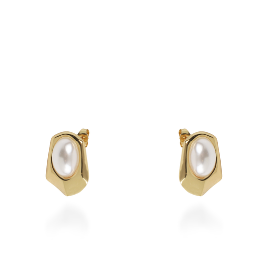 Σκουλαρίκια καρφωτά με πέρλα Mar and Mar Maelith από ανοξείδωτο ατσάλι