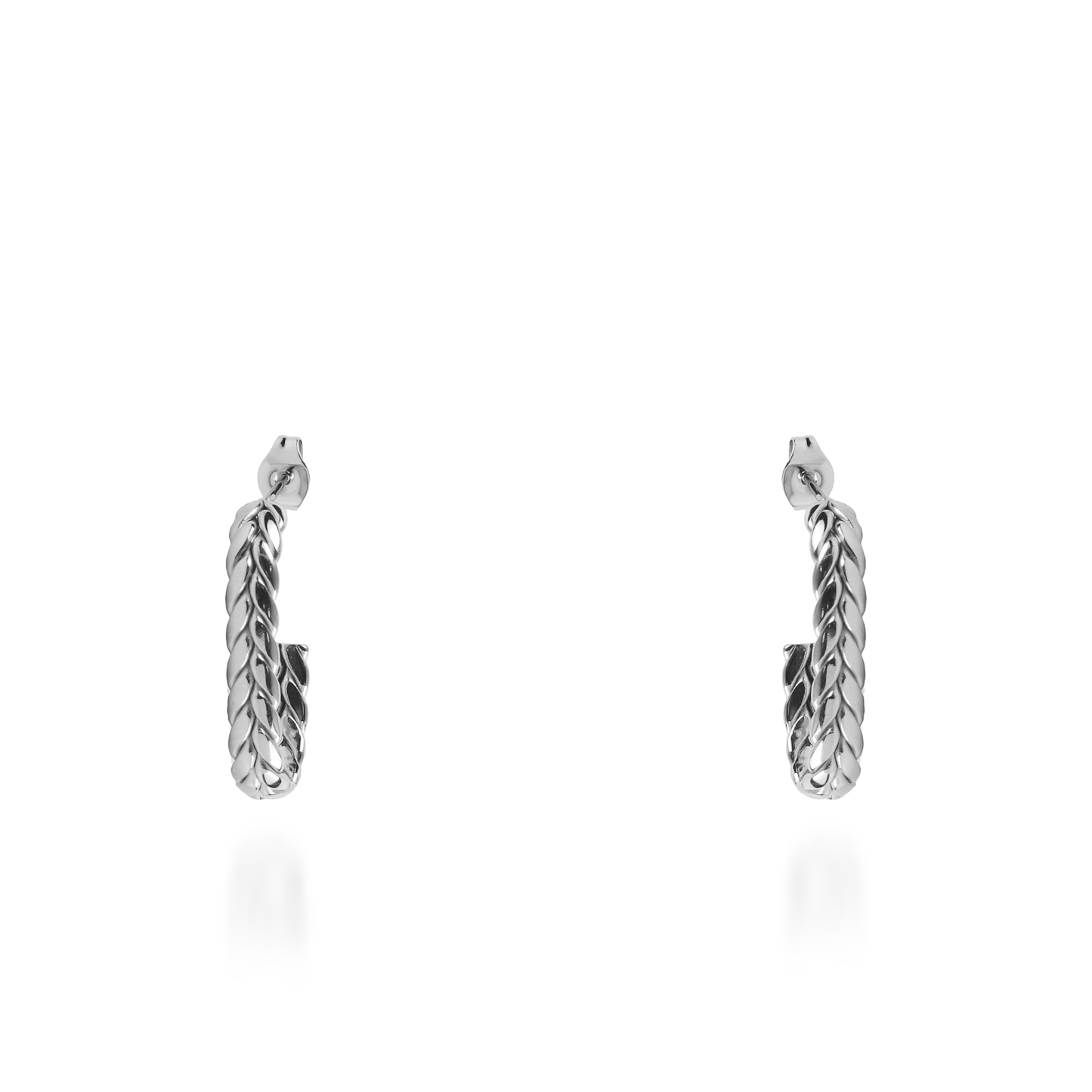 Σκουλαρίκια κρίκοι Mar and Mar Avillia Silver από ανοξείδωτο ατσάλι