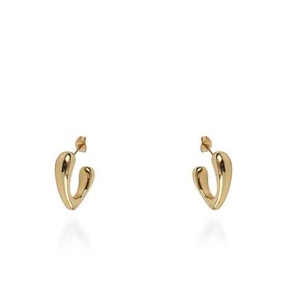 Σκουλαρίκια κρίκοι Mar and Mar Ondine από ανοξείδωτο ατσάλι