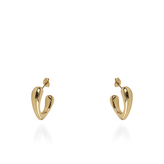 Σκουλαρίκια κρίκοι Mar and Mar Ondine από ανοξείδωτο ατσάλι