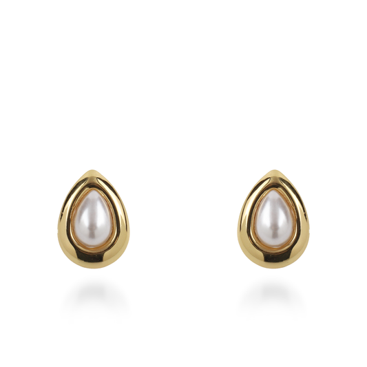 Σκουλαρίκια καρφωτά με πέρλα Mar and Mar Aeliana από ανοξείδωτο ατσάλι