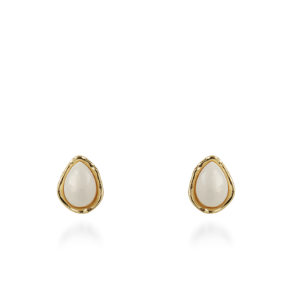 Σκουλαρίκια καρφωτά δάκρυ με πέρλα Mar and Mar Adelina Teardrop από ανοξείδωτο ατσάλι