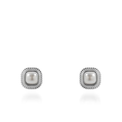 Σκουλαρίκια καρφωτά με πέρλα Mar and Mar Lumen από ανοξείδωτο ατσάλι