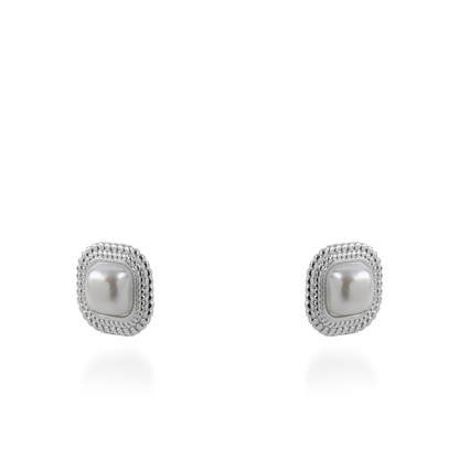 Σκουλαρίκια καρφωτά με πέρλα Mar and Mar Lumen από ανοξείδωτο ατσάλι